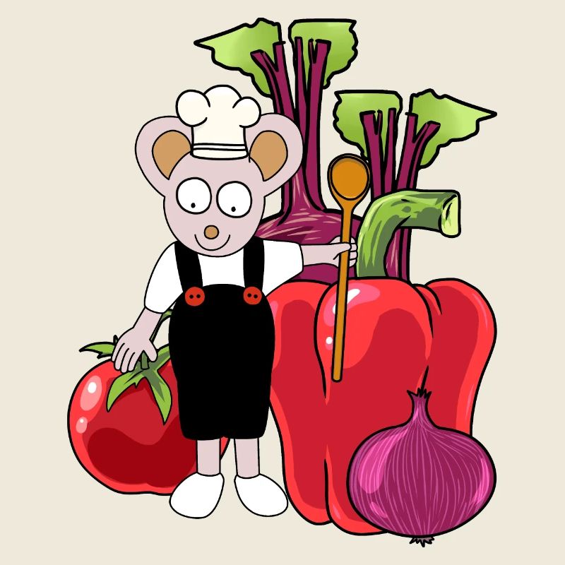 Mouse Cook Cooks Cook Vegetables Vegetarian Cooking