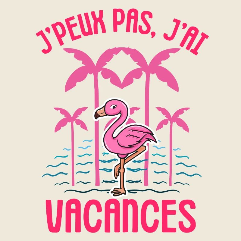 Flamant rose vacances été
