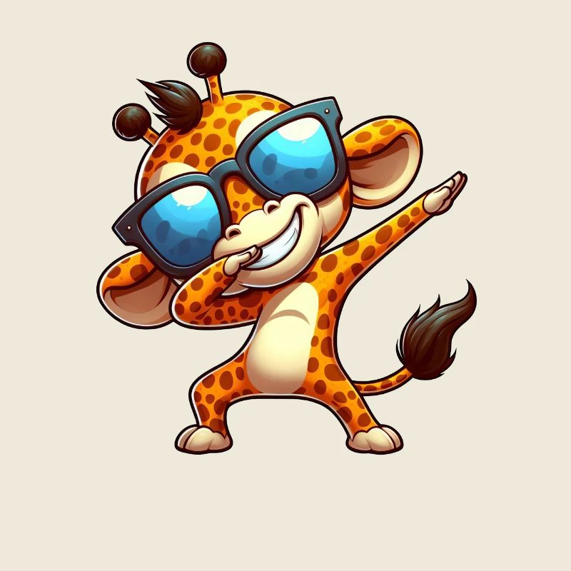 Cool Giraffe Dab Sunglasses Rainbow