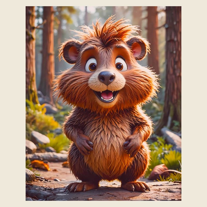 Animaux super mignons dans une forêt – Castor
