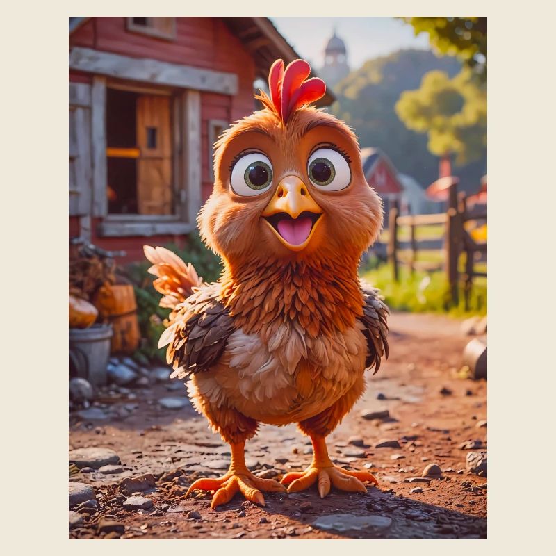 Animaux super mignons dans une forêt – Poulet