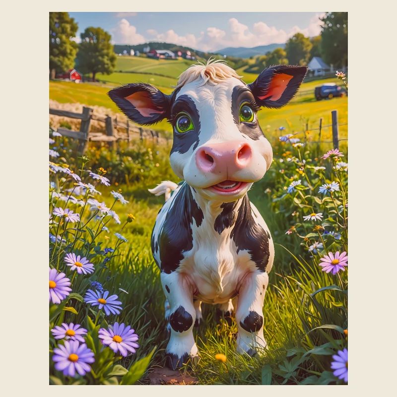 super cute animals on a farm – cow
