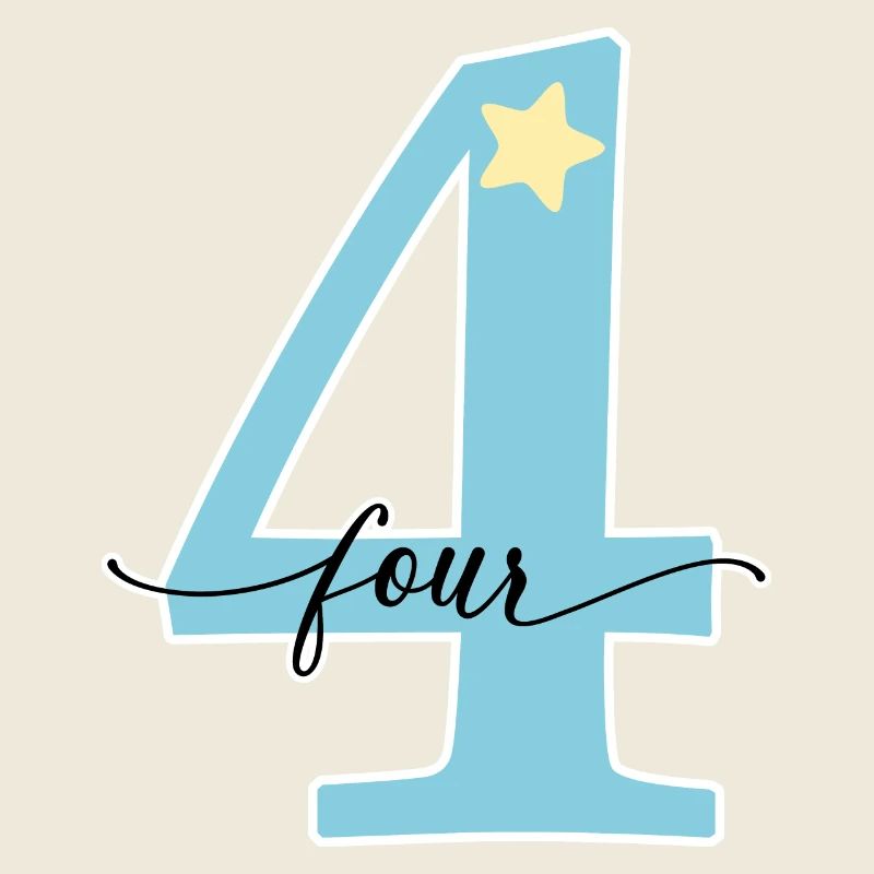 4. Geburtstag Vier Jahre