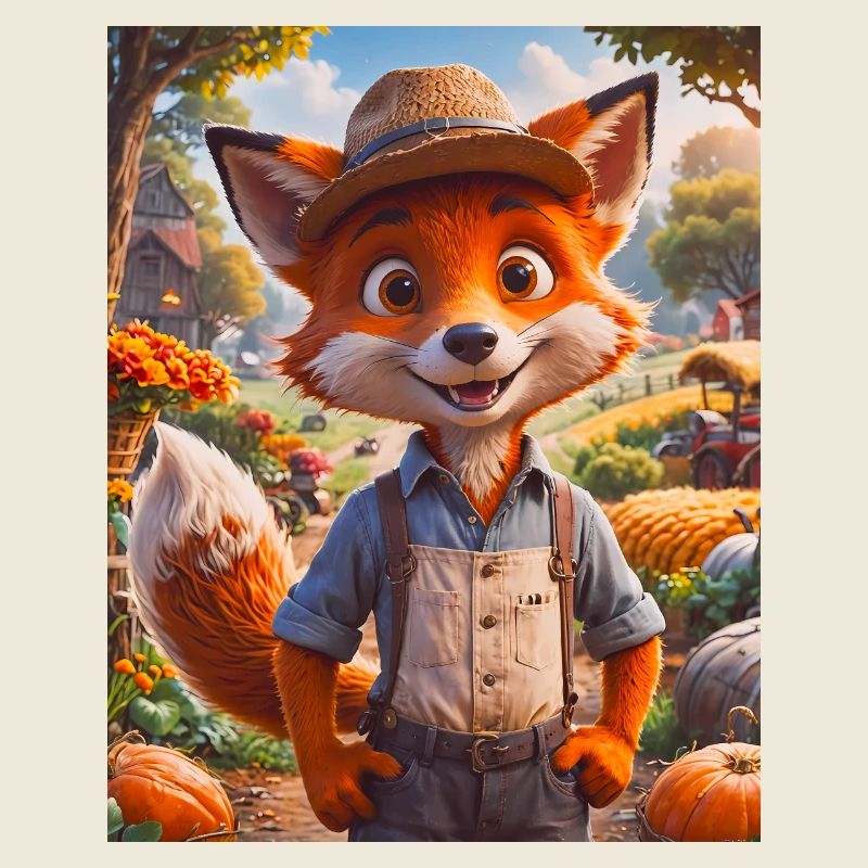 Animaux super mignons dans une ferme – renard roux