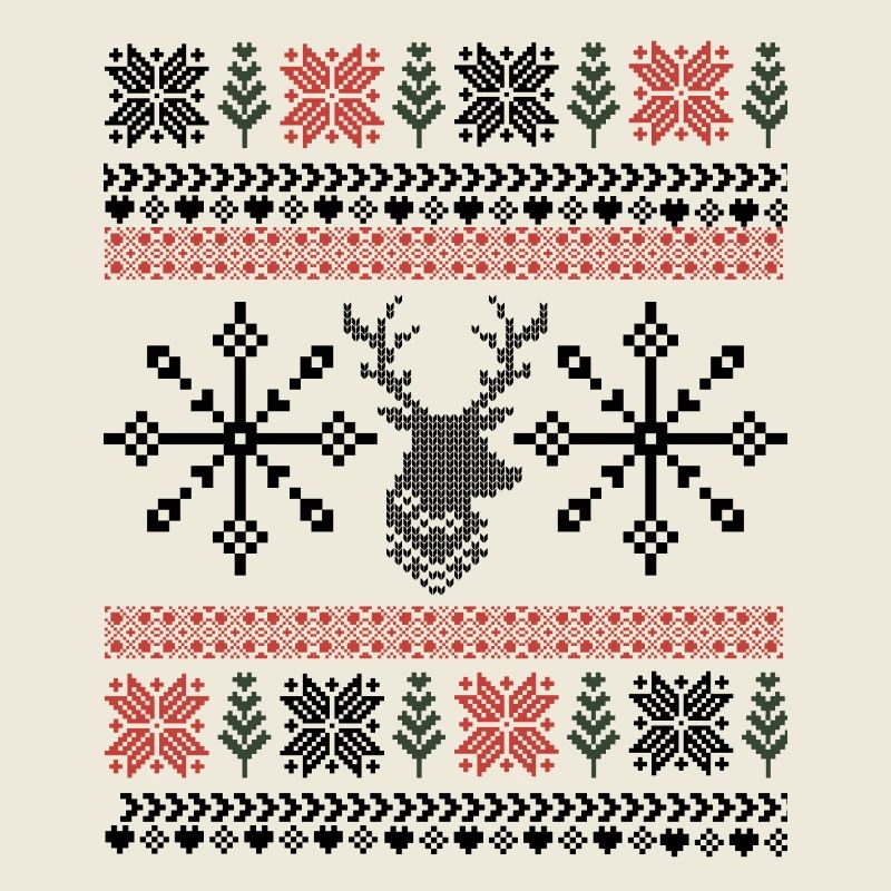 Motif Pixel Rétro Noël