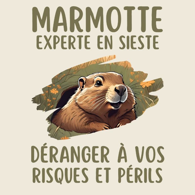 Marmotte experte en sieste ne pas déranger