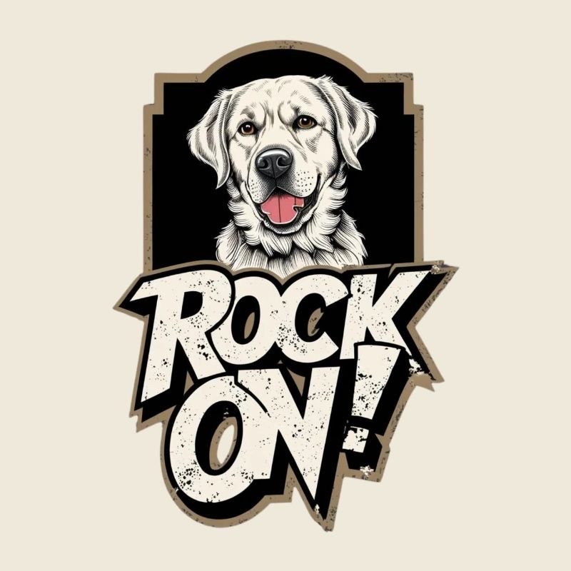 Labrador Retriever Hund - Rock on