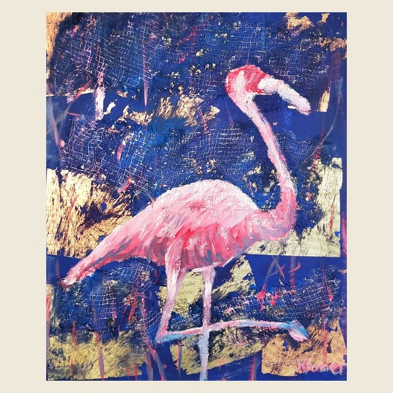 Expressionist Flamingo Artwork