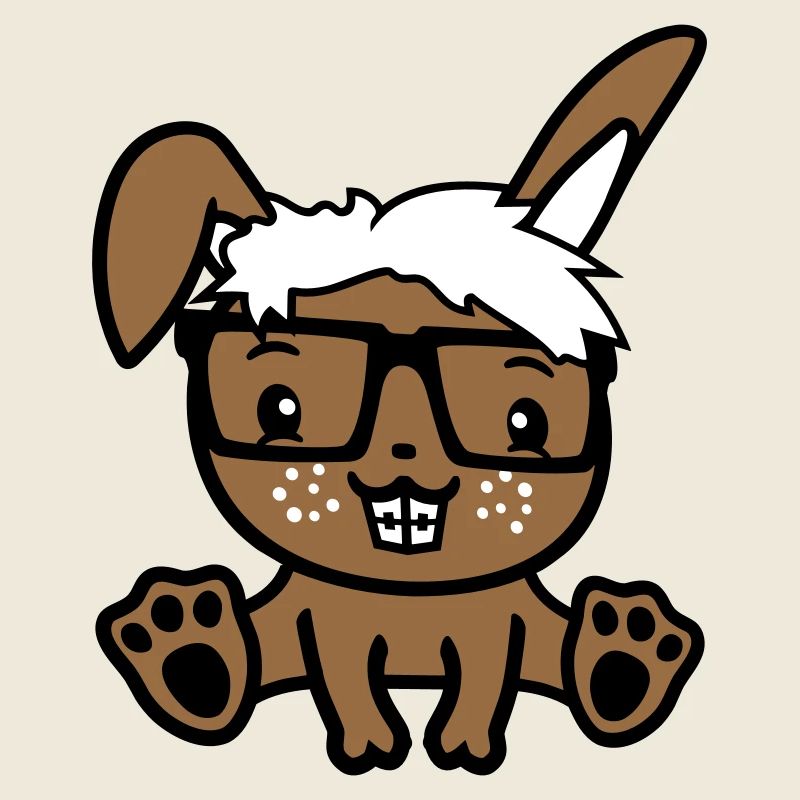 Bunny Nerd Geek Lunettes à monture de corne Smart Freak Intelligent