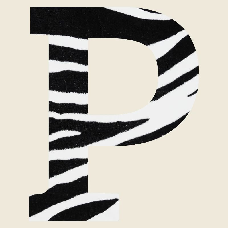 Buchstabe p Zebra