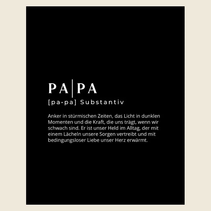 Vatertag Asthetisch Modern Einfach Papa Spruch