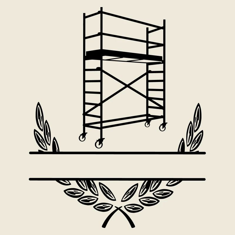 Scaffolding with laurel wreath and namespace