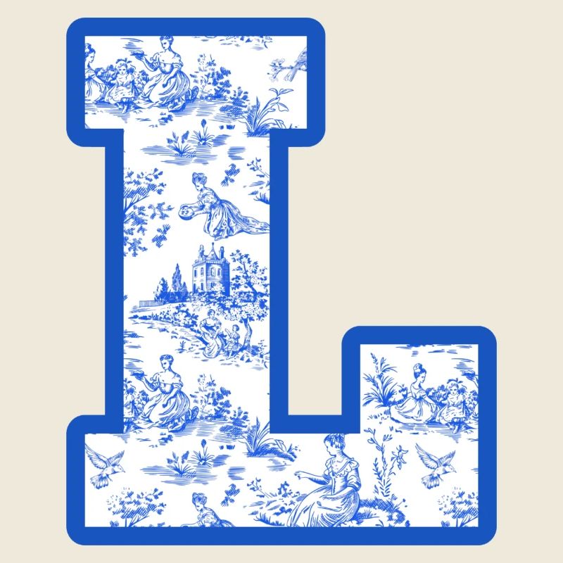 Buchstabe l blaue Chinoiserie