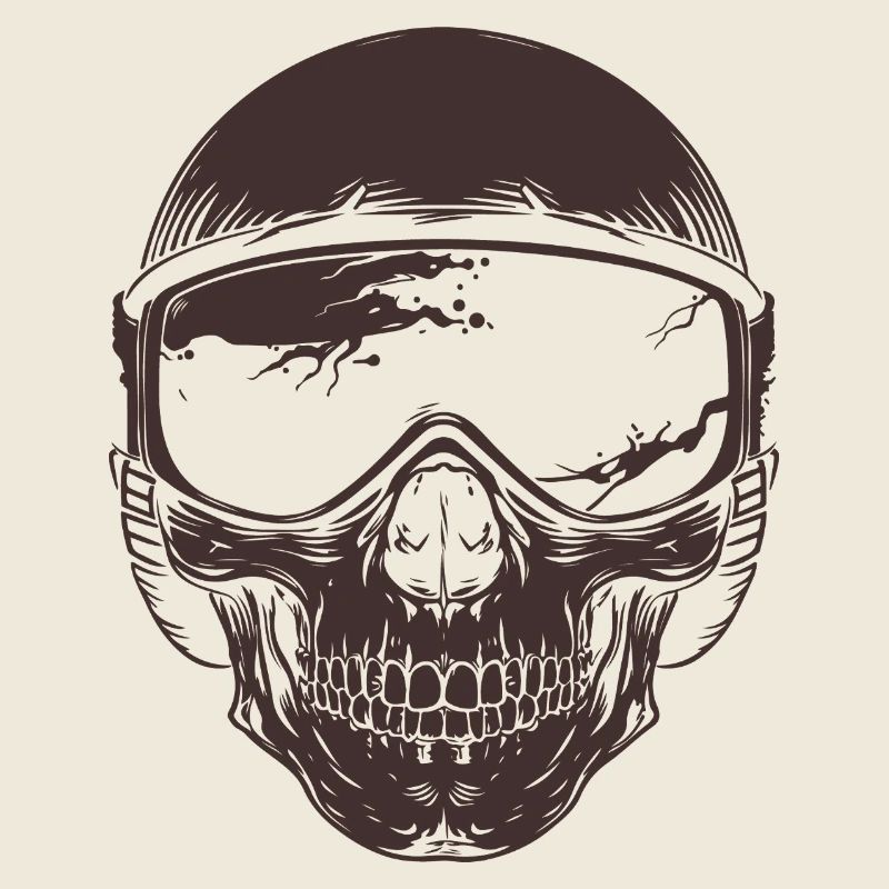 skull biker brille
