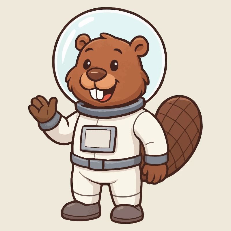 Bande dessinée d’astronaute castor