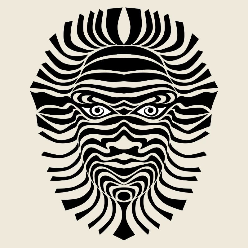 psy-chic psychedlic sixties good voodoo mask