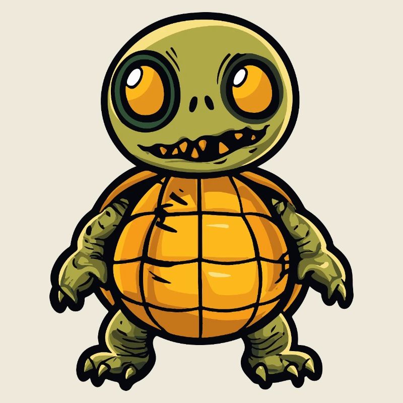 Schildkröte Halloween Comic Lustig