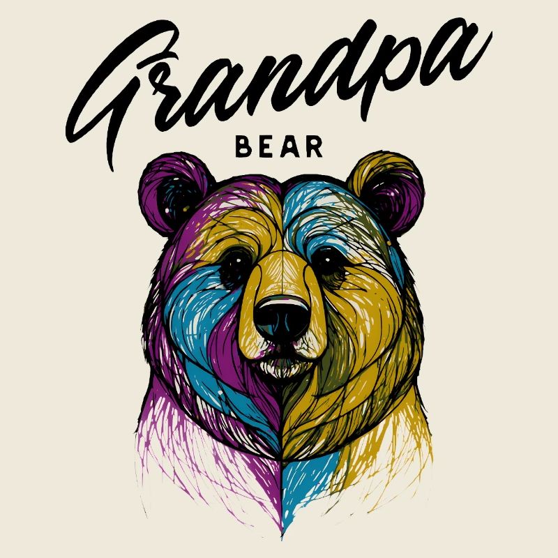 Rainbow Bear Split Grandpa Bear