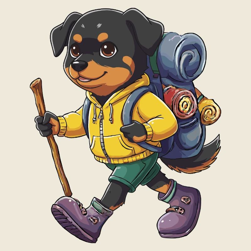 Rottweiler Randonnée Camping Aventure Backpacker