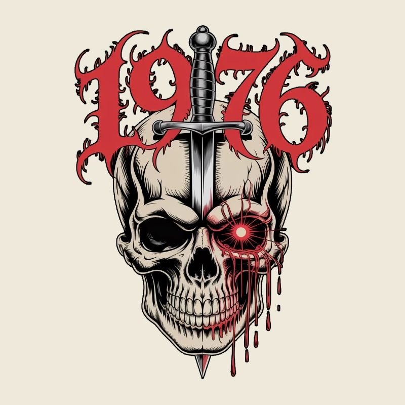 Skull with Dagger 1976