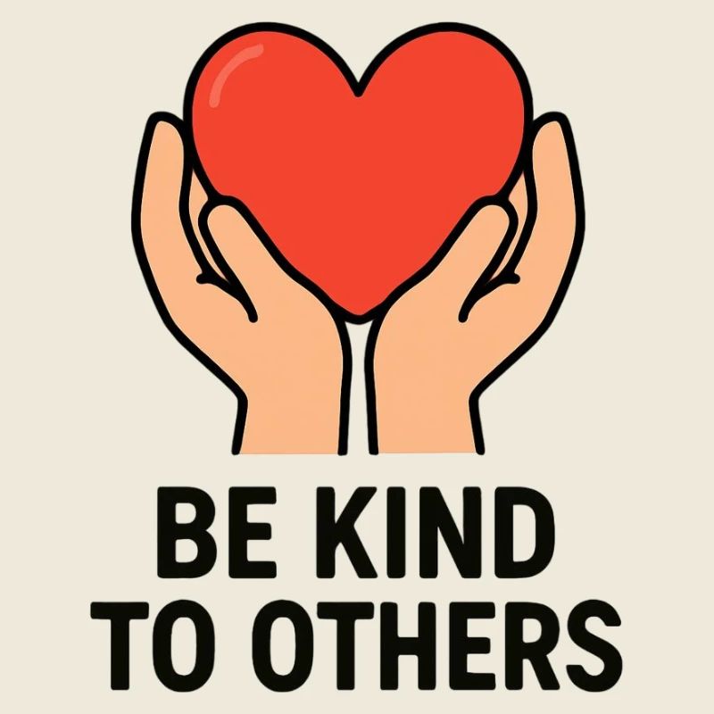 Hände halten Herz der Güte