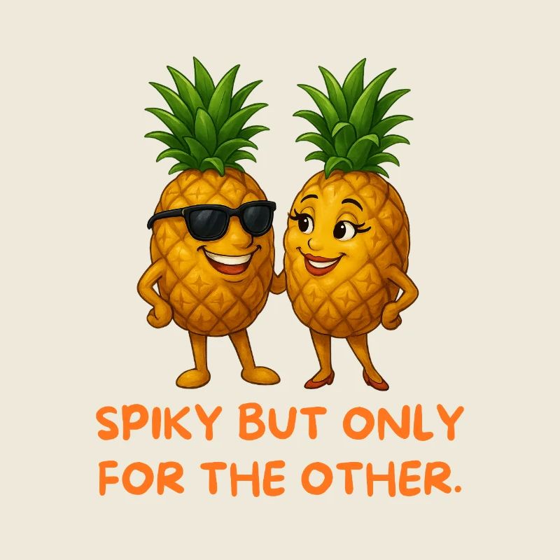 Pineapple Couple Saying Design