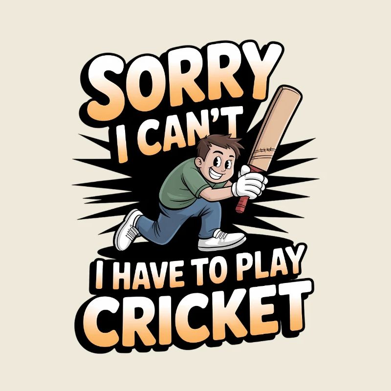 Funny Cricket Saying Vintage Cricket Game