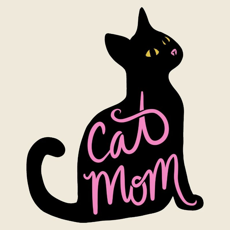 Cat Mom Neon Script