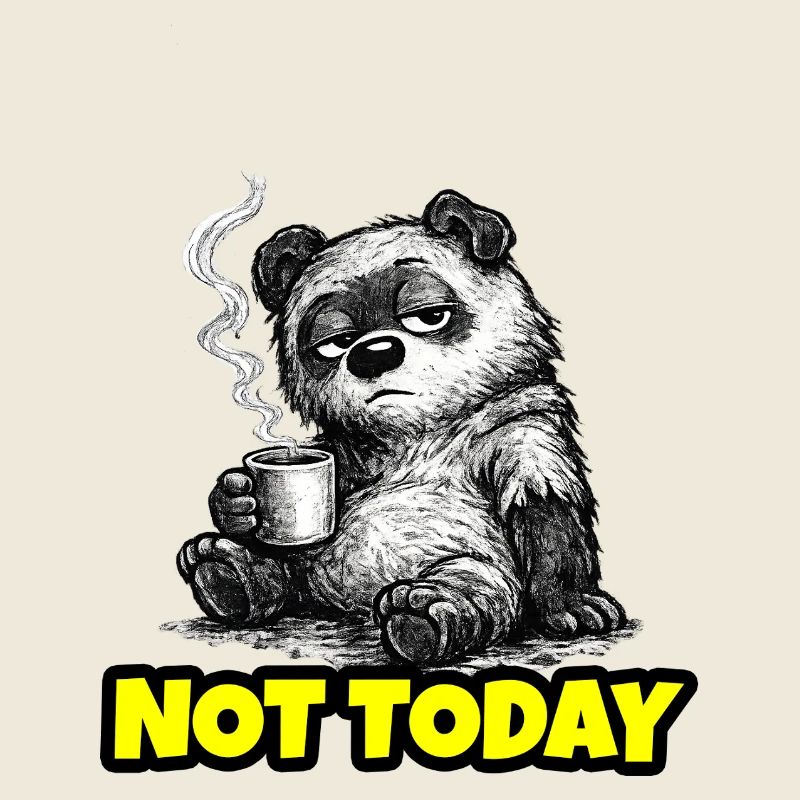Not Today – Grumpy Bear Coffee (Sketch)