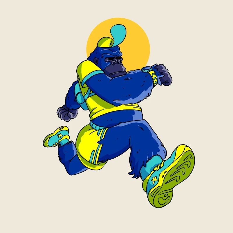 Blauer Gorillaläufer