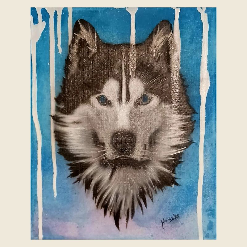 Husky Aquarelldesign