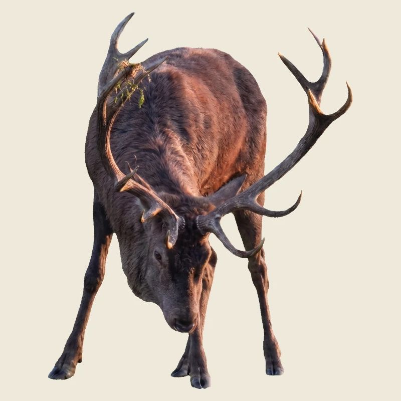 Cerf avec des bois voûté