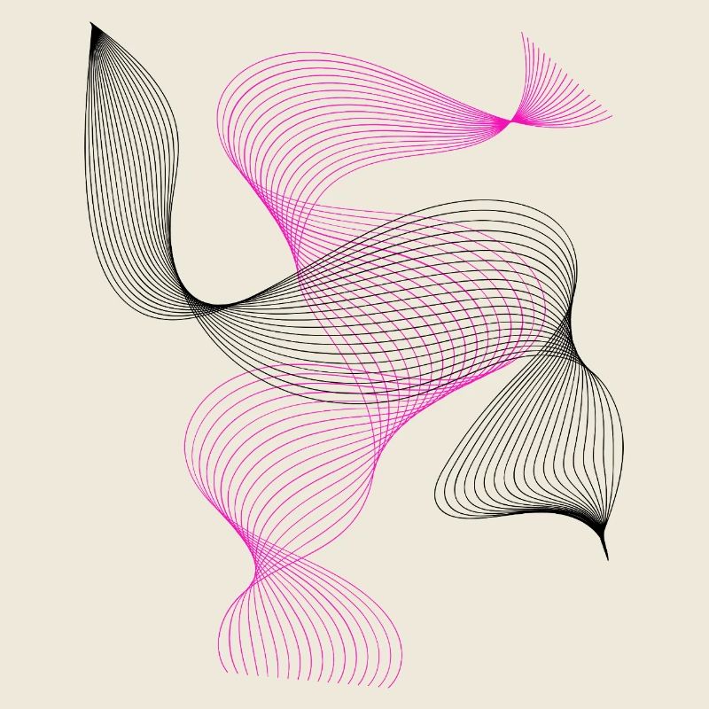 Abstrait Spirale Rose Néon