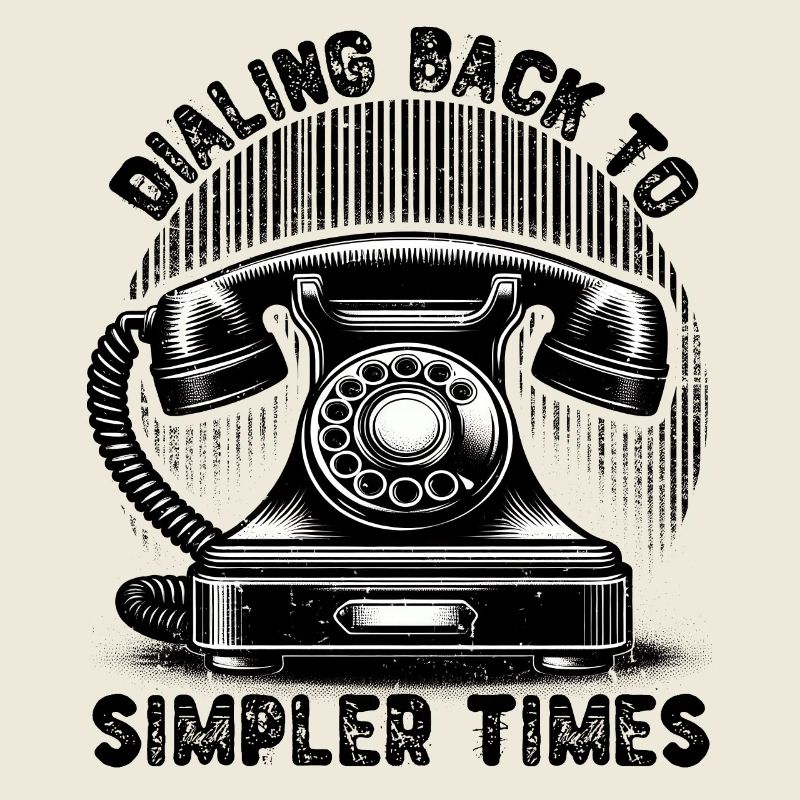 RETOUR À DES TEMPS PLUS SIMPLES, TÉLÉPHONE D’ÉPOQUE