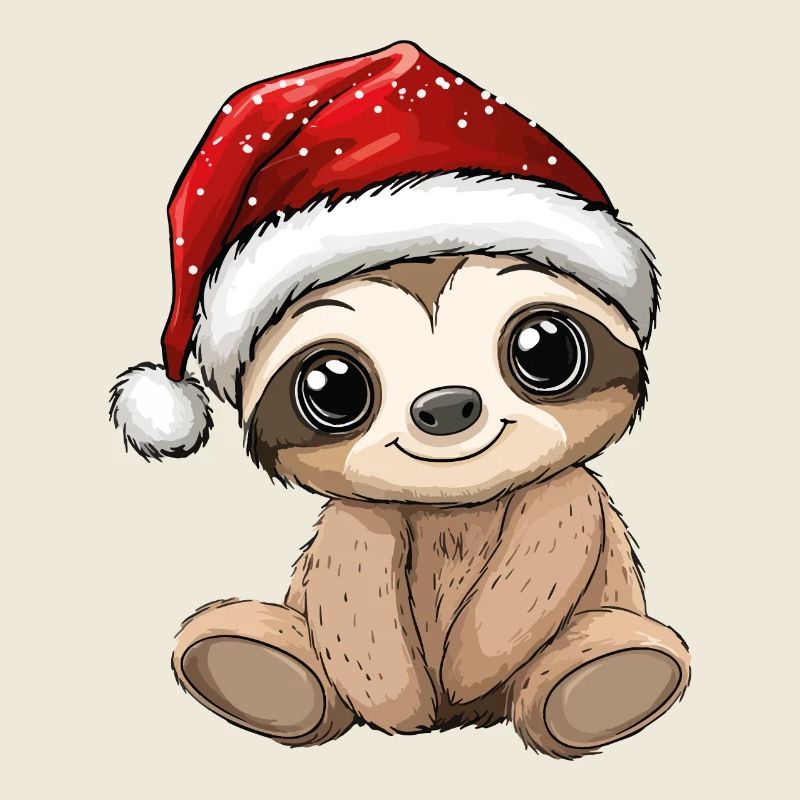 paresseux Noël mignon Noël mignon