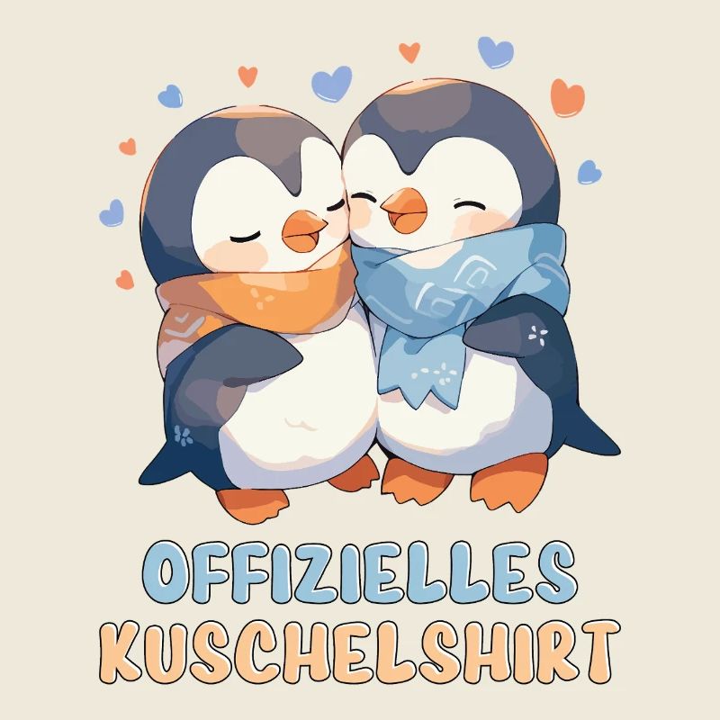 Offizielles Kuschelshirt Pinguine Liebe Herz Süß