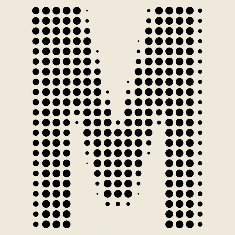 Lettre m cadeau points lettre initiale cadeau