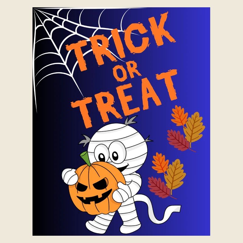 Trick oder Treat Mumie Kürbis