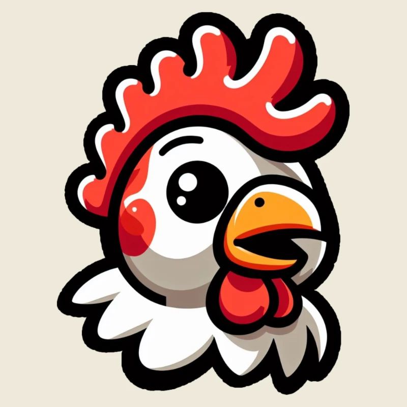 Bande dessinée de tête de poulet