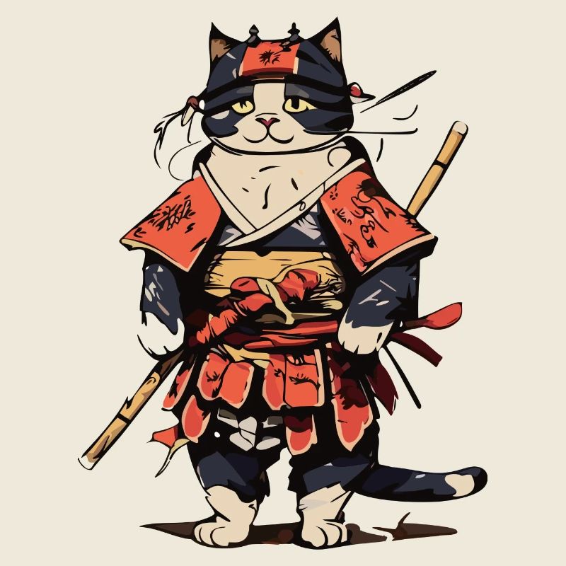 Chat samouraï