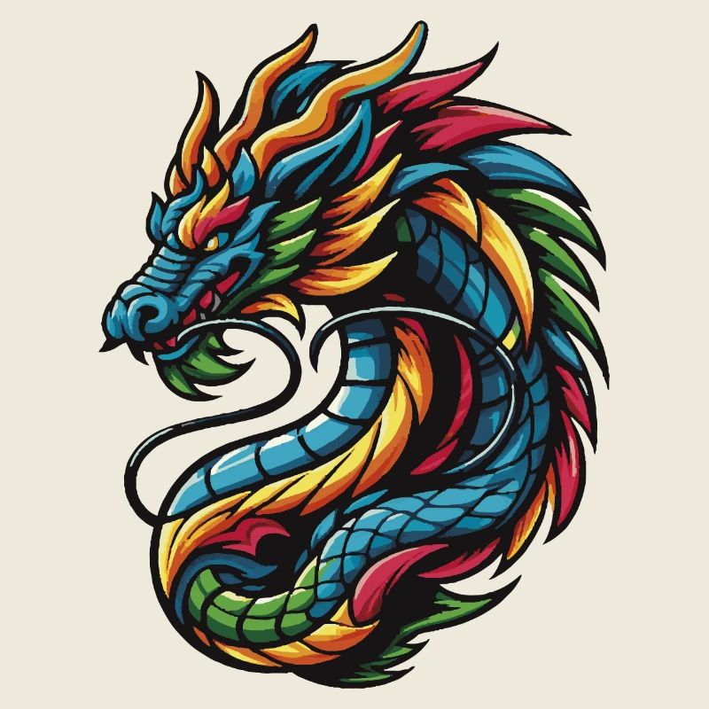 Farbenfroher chinesischer Drache