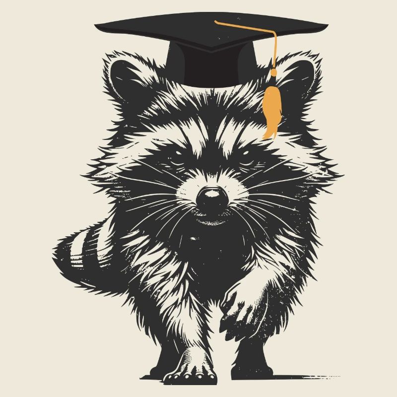 Absolvent Ablussklasse Waschbär