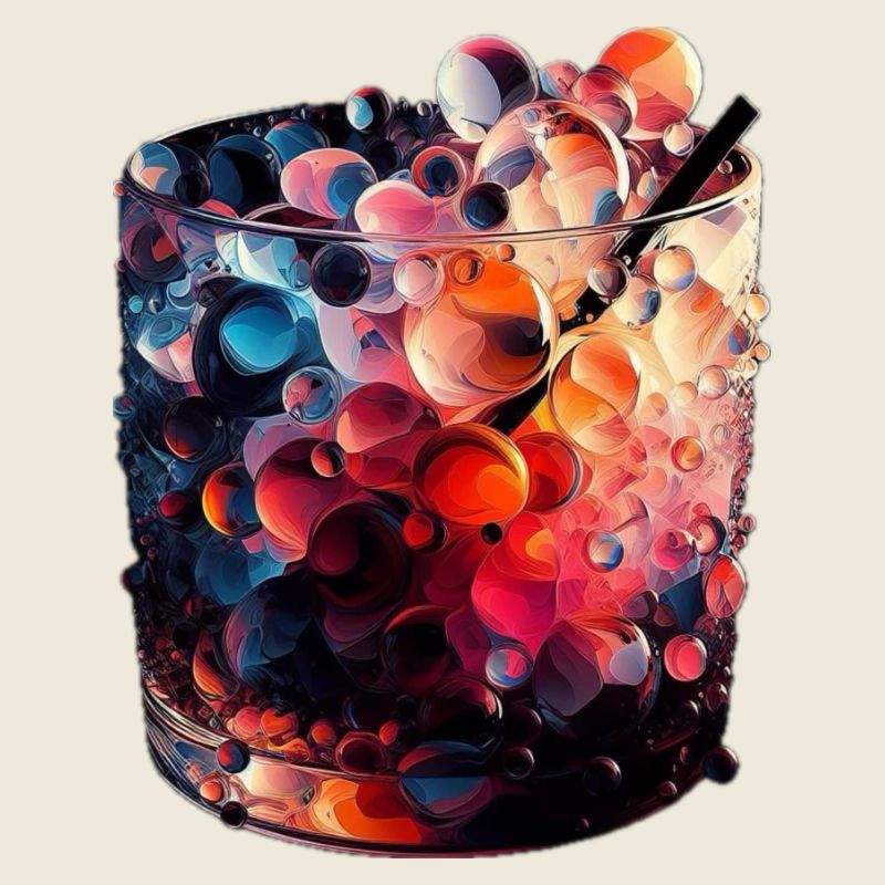 Abstraktes Cocktailglas