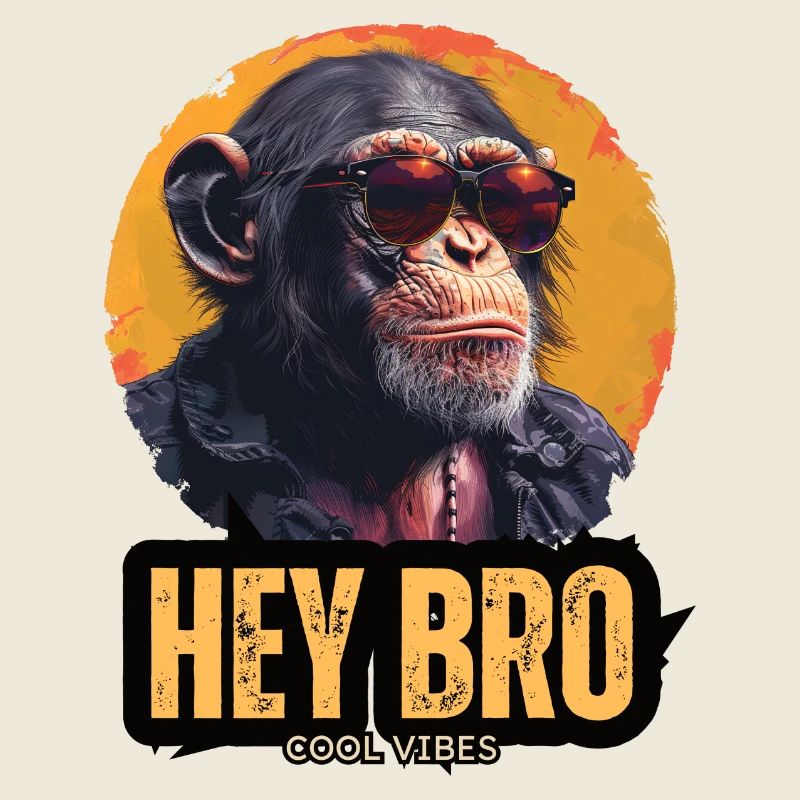 Monkey Sunglasses Cool Hey Bro