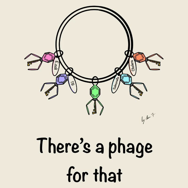 Porte-clés phage « Il y a un phage pour ça »