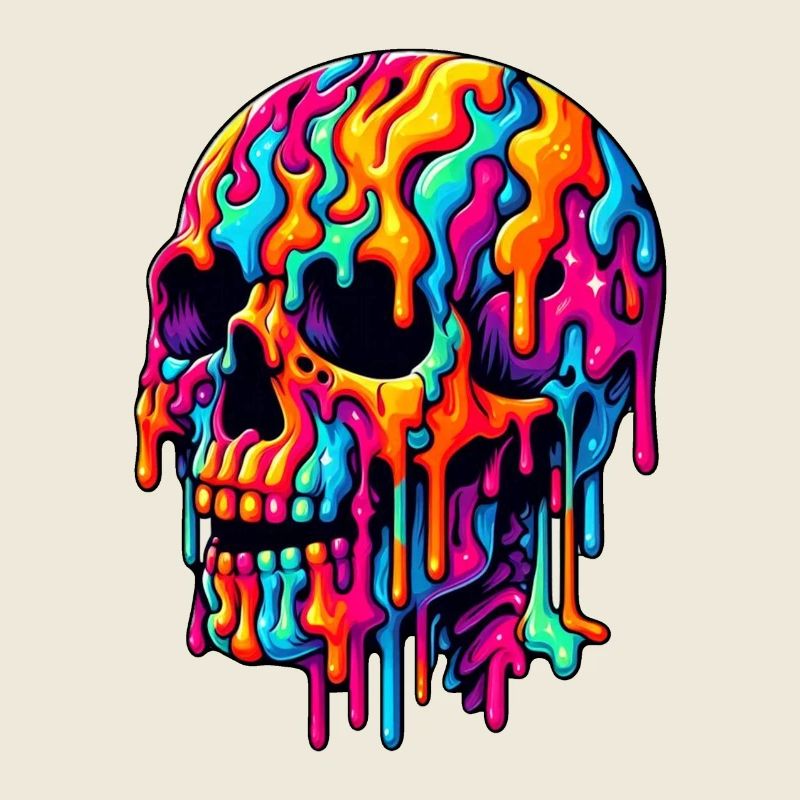 Lebendiger psychedelischer Schädel