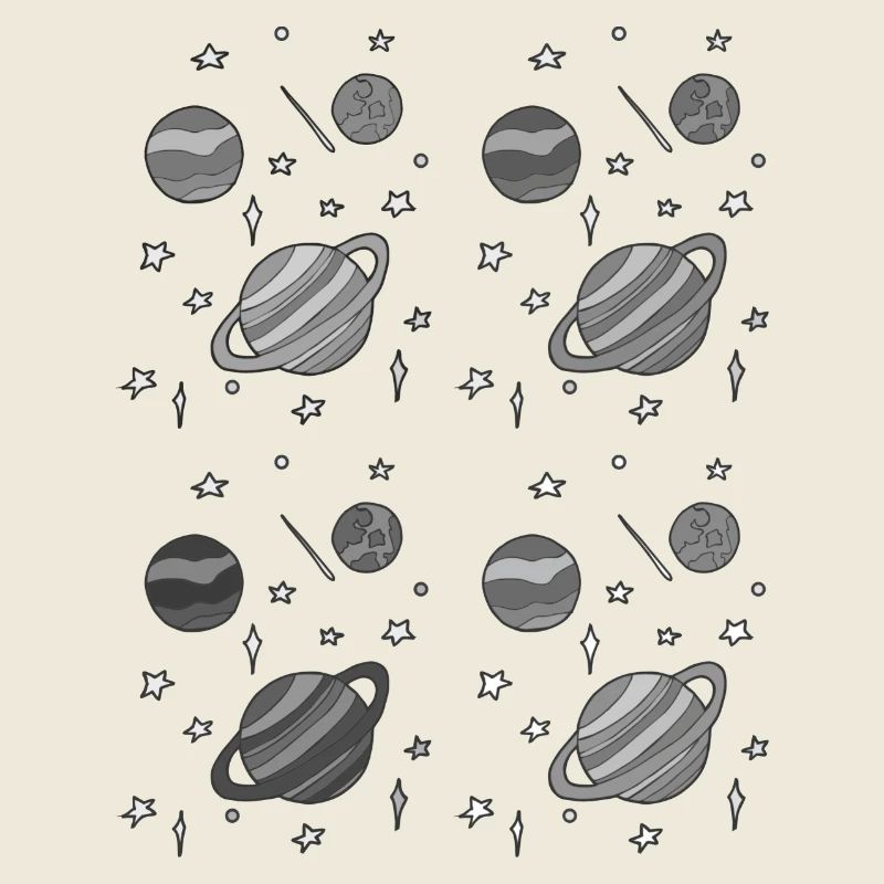Planet pattern grayscale