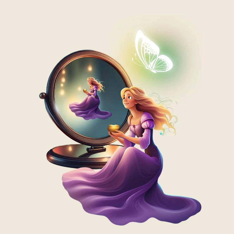 Princesse devant le miroir