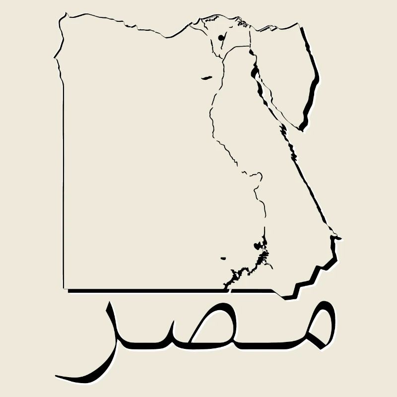 Egypt map as outline EC