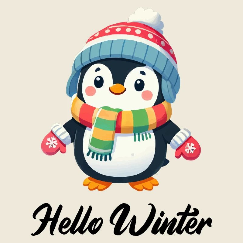 Pingouin Bande Dessinée Hiver